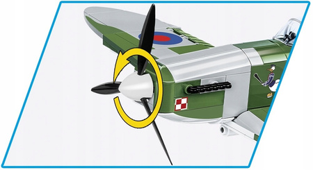 Polskie Klocki COBI 5725 Wojsko SAMOLOT SUPERMARINE Brytyjski Myśliwiec