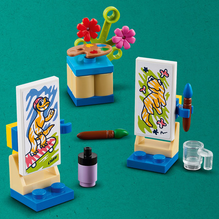 LEGO Friends 41739 Pokój Liann Pracownia Sztuki Sypialnia 2 Figurki + Gekon