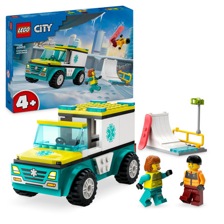 LEGO City 60403 Karetka i snowboardzista Ambulans