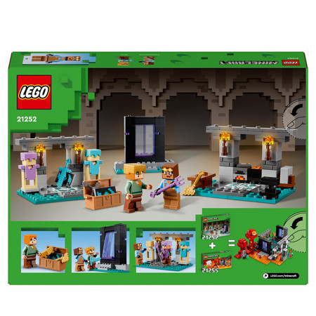 LEGO Minecraft 21252 Zbrojownia Portal do Netheru Alex i Diamentowy Miecz