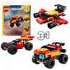 LEGO Creator 30691 Mały monster truck do przebudowania Wyścigówka Samolot