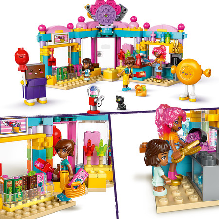 LEGO Friends 42649 Sklep ze słodyczami w mieście Heartlake Cukierkami