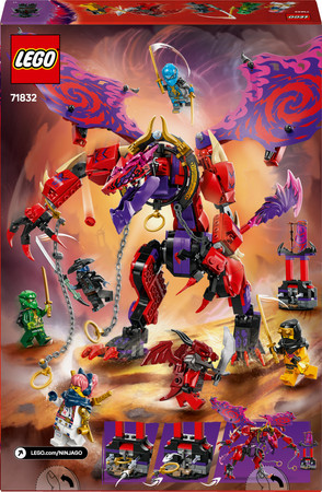 LEGO Ninjago 71832 Duży Smok Chaosu Kiełogrzmot Minifigurki Dragon Miecz