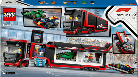 LEGO City 60445 City 60445 Ciężarówka F1 z samochodami F1 RB20 i AMR24