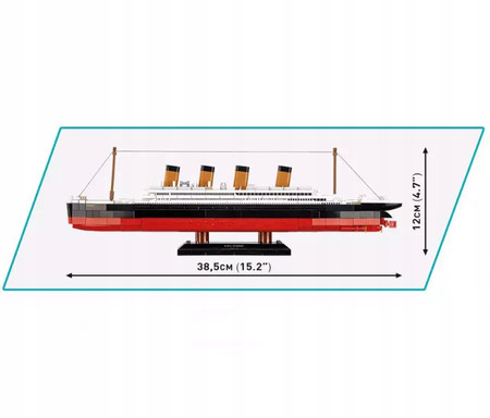 Polskie Klocki Cobi 1680 Statek R.M.S. TITANIC Klocki Historyczne Model