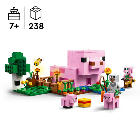 LEGO Minecraft 21268 Dom Prosiaczka Świnka Świnia Domek Pole Ogród Zombie