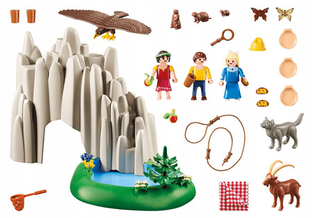 PLAYMOBIL HEIDI 70254 Kryształowe Jezioro Wieś Góry
