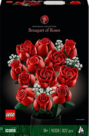 LEGO ICONS 10328 Bukiet róż 12 Czerwonych Róż Kwiaty kwiatki Botanical