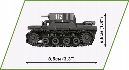 Klocki COBI 2740 3x Czołg Renault R35 - Valentine IX - Panzer I II Wojna