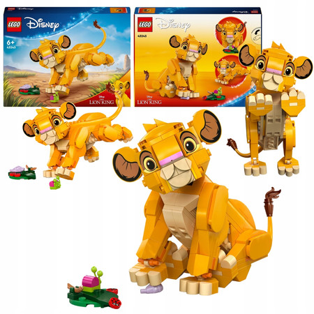 LEGO Disney 43243 Król Lew lwiątko Simba Lew Simba z Króla Lwa
