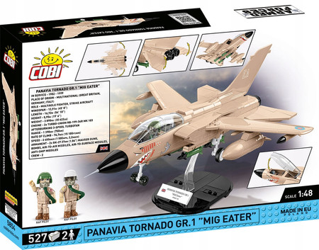 KLOCKI COBI 5854 SAMOLOT PANAVIA TORNADO GR.1 MIG EATER MYŚLIWIEC 2 FIGURKI