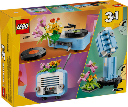 Lego Creator 3w1 Gramofon z kwiatami Mikrofon Radio Retro 31172