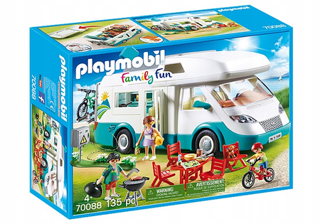 Playmobil 70088 Auto Kempingowe Camper Samochód Kamper 3 Figurki Akcesoria