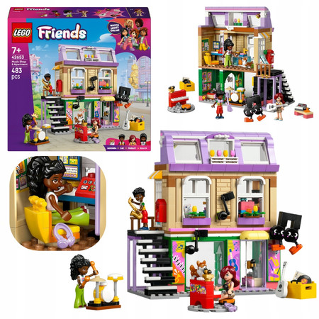 LEGO Friends 42653 Przyjaciele Sklep muzyczny i apartament