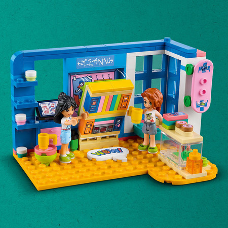 LEGO Friends 41739 Pokój Liann Pracownia Sztuki Sypialnia 2 Figurki + Gekon