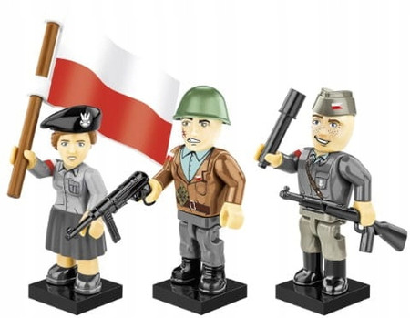 KLOCKI COBI 2057 FIGURKI Powstańcy Warszawcy z 1944 roku HC WW2 35 EL.