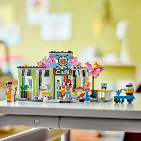 LEGO Friends 42618 Kawiarnia w Heartlake 3 Figurki Pies, Skuter Akcesoria