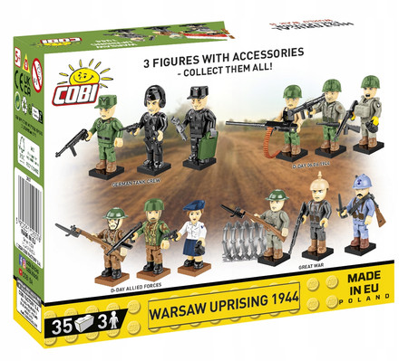 KLOCKI COBI 2057 FIGURKI Powstańcy Warszawcy z 1944 roku HC WW2 35 EL.