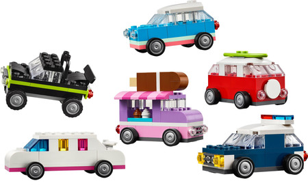 LEGO Classic 11036 Duży Zestaw Kreatywny Pojazdy Samochody 900 el. 52 Koła