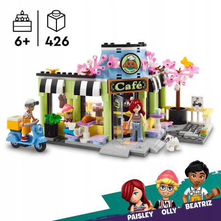 LEGO Friends 42618 Kawiarnia w Heartlake 3 Figurki Pies, Skuter Akcesoria