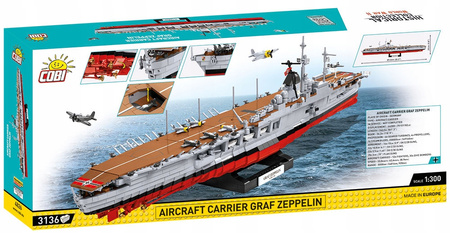 Klocki Wojskowe Cobi 4826 model lotniskowiec Graf Zeppelin Okręt Statek