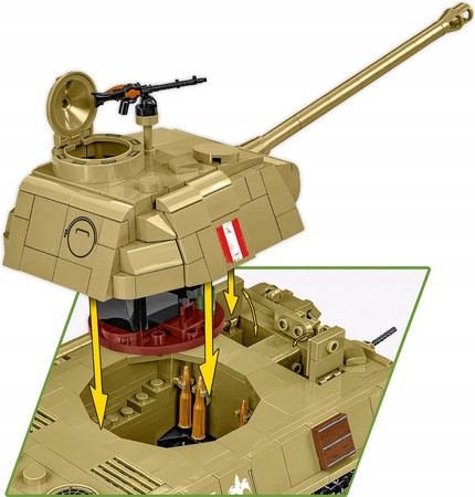 Klocki Wojskowe Cobi Panzer V Panther Ausf. G "Pudel" 2655 Czołg Powstanie