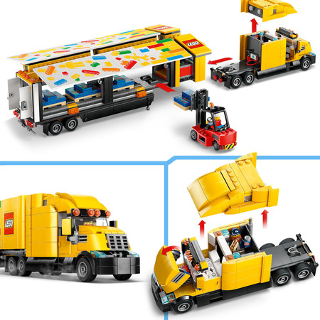 LEGO City 60440 Żółta Ciężarówka Dostawcza Samochód Wózek Widłowy 4 Figurki