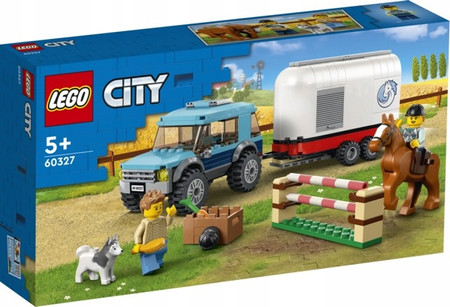 LEGO Samochód terenowy Auto SUV + przyczepa Koń Figurki 60327
