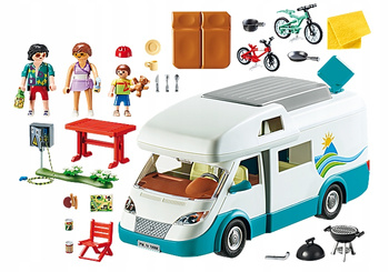 Playmobil 70088 Auto Kempingowe Camper Samochód Kamper 3 Figurki Akcesoria