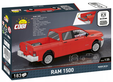 Klocki COBI 24607 Samochód RAM Picup Amerykańskie Auto 1500 183 El.