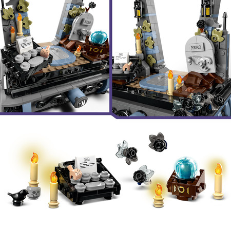 LEGO Wednesday Addams 76780 Brama Akademii Nevermore Akcesoria 2 w 1