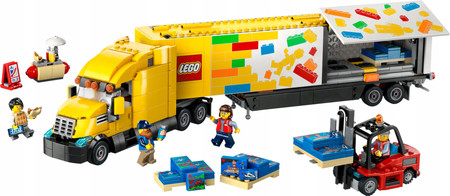 LEGO City 60440 Żółta Ciężarówka Dostawcza Samochód Wózek Widłowy 4 Figurki