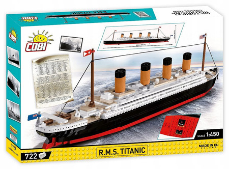 Klocki Cobi Statek RMS Titanic 1929 1: 450 722 Elementy Polski Produkt