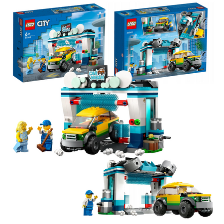 LEGO City 60362 Auto Samochód Myjnia Obrotowe szczotki 2 Figurki Miasto