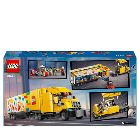 LEGO City 60440 Żółta Ciężarówka Dostawcza Samochód Wózek Widłowy 4 Figurki