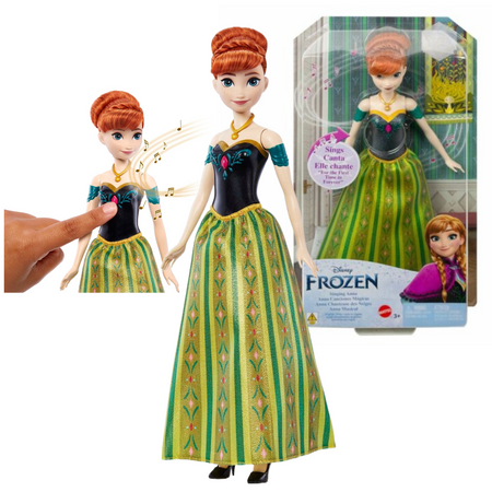 Lalka Mattel Kraina Lodu Śpiewająca w języku niemieckim  Anna 30 cm HMG45