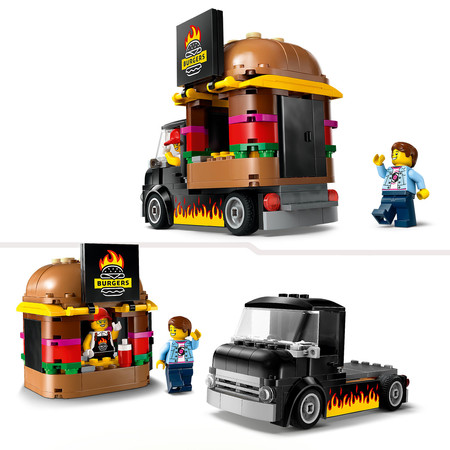 LEGO City Samochód food truck Ciężarówka z burgerami 60404 Auto Fast Food