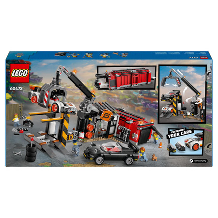 LEGO City 60472 Złomowisko z samochodami Recykling Zgniaciarka Dźwig Złom