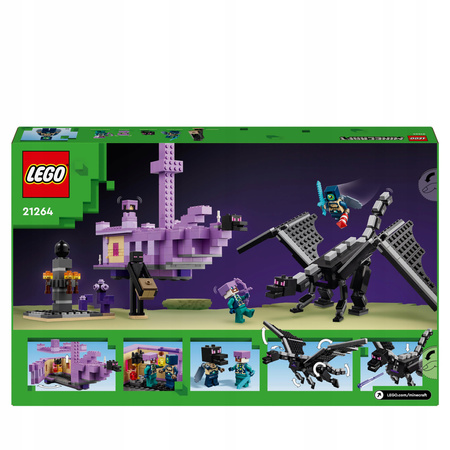 LEGO Minecraft 21264 Ruchomy Smok Kresu i Statek Kresu Enderman Rycerz