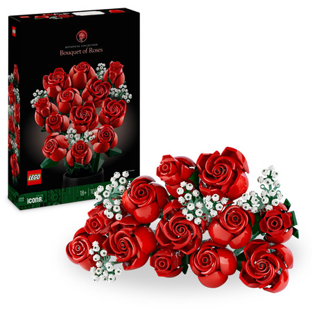 LEGO ICONS 10328 Bukiet róż 12 Czerwonych Róż Kwiaty kwiatki Botanical
