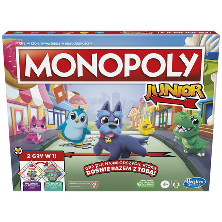 Gra Planszowa Monopoly Junior Hasbro 2 w 1 4+