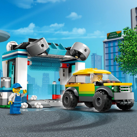 LEGO City 60362 Auto Samochód Myjnia Obrotowe szczotki 2 Figurki Miasto