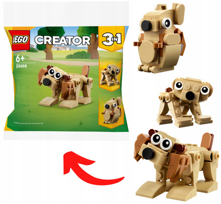 LEGO Creator 30666 Prezentowe zwierzęta Pies Niedźwiadek Wiewiórka