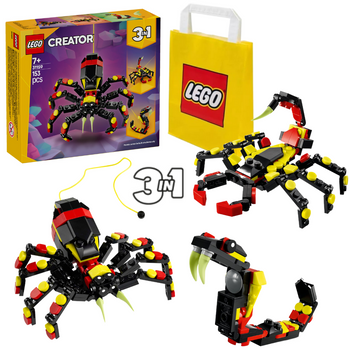 LEGO 31159 Creator 3w1 Dzikie zwierzęta niezwykły pająk Skorpion Wąż Nowość