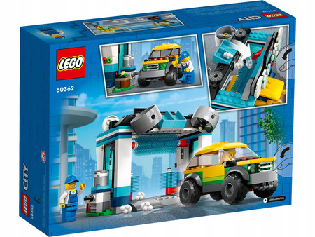 LEGO City 60362 Auto Samochód Myjnia Obrotowe szczotki 2 Figurki Miasto