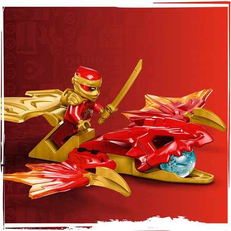 LEGO Ninjago Kai i atak smoka 71801 Powstanie smoków złoty ogon Strażnik