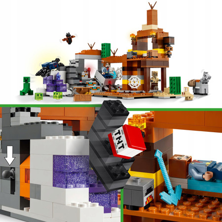 LEGO Minecraft 21263 Kopalnia w Badlandach Creeper Pająk Szlamy TNT Wybuch