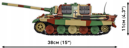 COBI 2580 Polskie Klocki Czołg SD.KFZ 186 JAGDTIGER Duży niszczyciel 1280el
