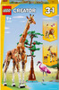 LEGO Creator 3w1 Ruchome Figurki Dzikie zwierzęta z safari 31150 Żyrafa Lew