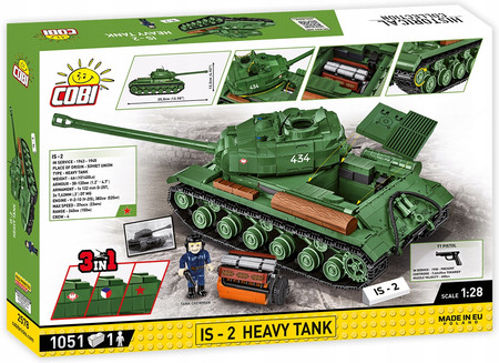 COBI 2578 Polskie klocki Wojskowe Duży Model Czołg IS-2 HEAVY TANK 1051el.